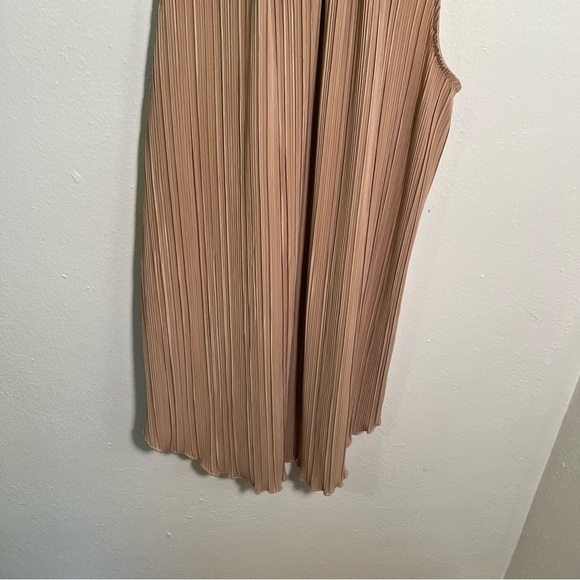 Joseph A. Sleeveless Plisse Blouse Beige XL - Picture 8 of 11